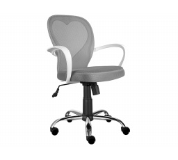 DESIRE - kancelářská židle (dětská) - šedá se srdíčkem (OBRDAISYSZ) (S) (K150-Z)