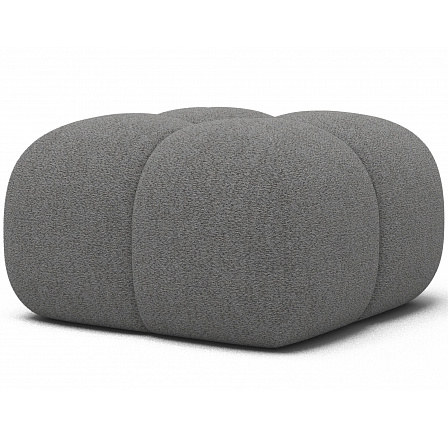 Čalouněný puf Covio, šedý buklé Royal 04 85x52 Čalouněný puf Covio, šedý buklé Royal 04 85x52