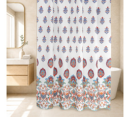 Koupelnový závěs Ornamenty oranžové
