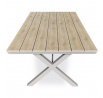Zahradní stůl, hliník, polywood, béžová, AZT-S1510 OAK