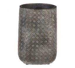 Váza betonová - s mozaikou, barva šedá