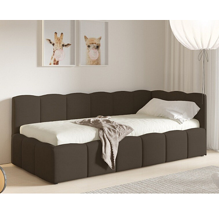Postel TUNIS-N - úložný prostor – otevírání od nohou, 120x200 cm, Velutto 6, Pravá Postel TUNIS-N - úložný prostor – otevírání od nohou, 120x200 cm, Velutto 6, Pravá