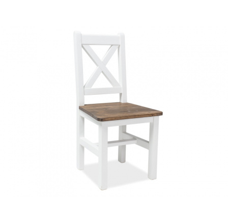 Jídelní židle POPRAD, hnědý/bílý vosk