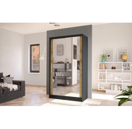 Skříň Kosta VII 100 - černá/dub artisan