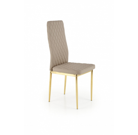 Jídelní židle K501, Cappuccino/Zlatá