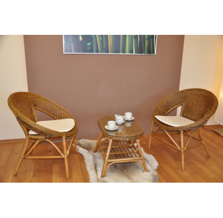 Ratanová sedací souprava Ebony brown wash oválný stolek Ratanová sedací souprava Ebony brown wash oválný stolek
