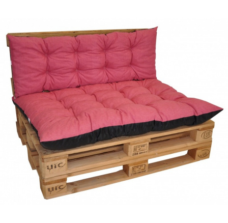 Polstry na paletový nábytek sada Basic - látka malinový melír Polstry na paletový nábytek sada Basic - látka malinový melír