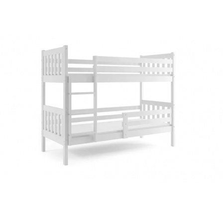 Dětská patrová postel CARINO 90x200 cm, bez matrací, Bílá