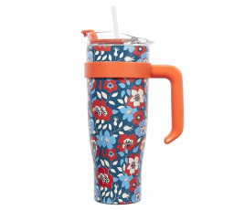 Termohrnek Miami Floral červený