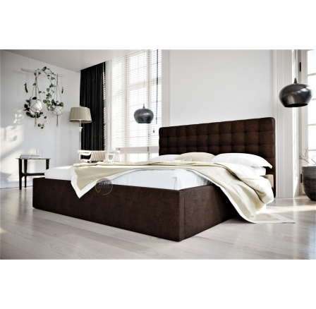 Postel LOFT - 180x200, Dřevěná, hnědá Postel LOFT - 180x200, Dřevěná, hnědá