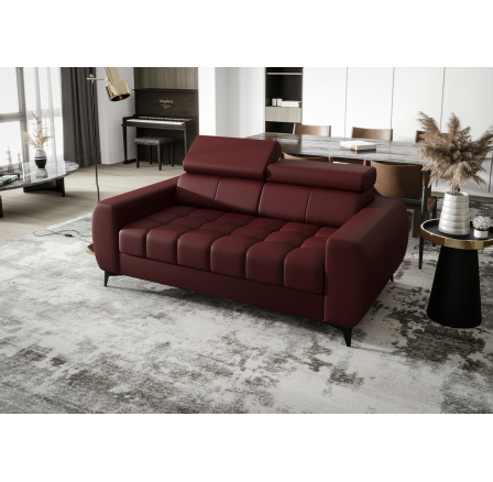 Sofa PORTO II 190 cm přírodní kůže - Bordová kůže Sofa PORTO II 190 cm přírodní kůže - Bordová kůže