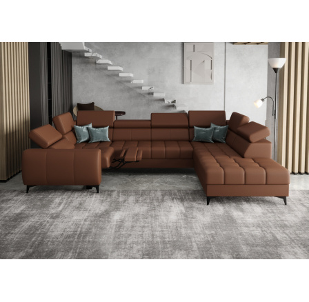 Rohová sedací souprava PORTO MAX I , relax přírodní kůže 225x350X193 cm - pravá, přírodní kůže - volitelná barva Rohová sedací souprava PORTO MAX I , relax přírodní kůže 225x350X193 cm - pravá, přírodní kůže - volitelná barva