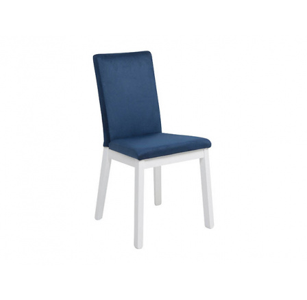 Jídelní židle HOLTEN/2, bílá TX098/TK Solar 79 blue