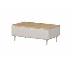 AMILIO STŮL 100 2KS - kašmír / olejovaný dub / nohy kašmír