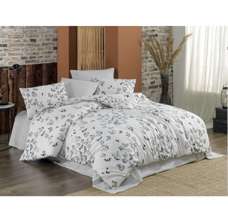 Bavlněný povlak na polštář Butterfly white 50x70