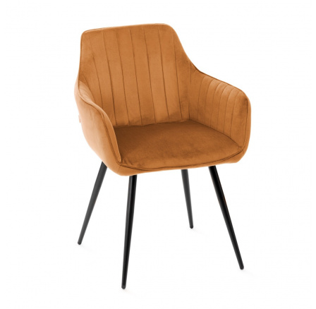 Židle ANDRE velur karamel 56x61x86 cm ALL 847313