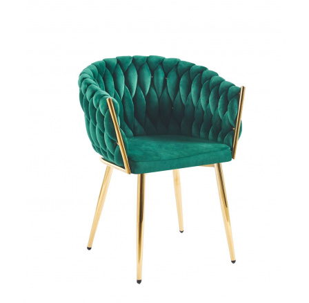 Jídelní židle K7-FX G, Zelená/Zlatá Jídelní židle K7-FX G, Zelená/Zlatá