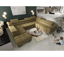 Rohová sedací souprava ASPEN MAX I 265x350x225 cm - pravá, olivová