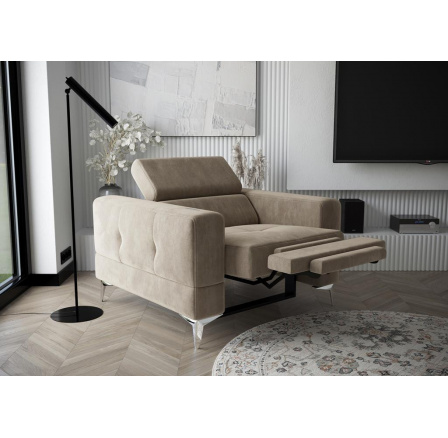 Křeslo TOSCANIA , relax - béžová