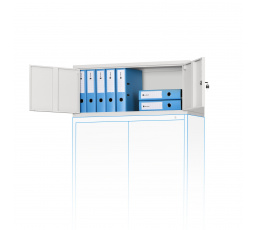Nástavec na skříň EVA, 900 x 380 x 400 mm, šedá