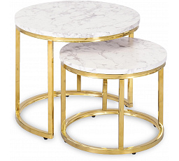 Sada stolků OLIS Mramor Zlatý