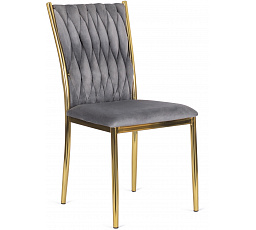 Židle DAN Šedá Pletená Sametová