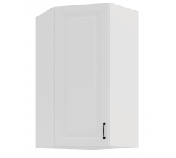 Horní rohová skřínka STILO - 60x60 GN-108 1F (45°), Bílá/Bílá