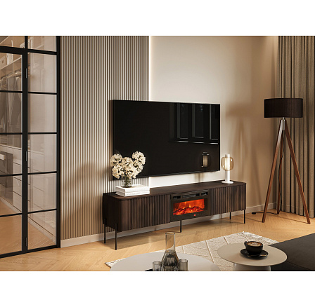 TV komoda VERA 190 EF s malým krbem, dub barokní ristretto TV komoda VERA 190 EF s malým krbem, dub barokní ristretto