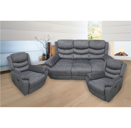 TIMOR - 3RR+1R+1R křeslo mechanické polohování (1xD5044A002+2xD5044A003) - látka NAVY D231 (šedá) -  (ZO) CH19***