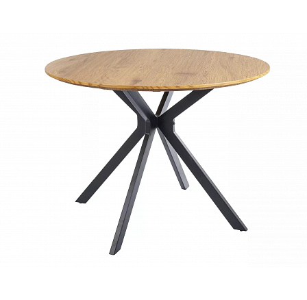 Jídelní stůl ASTER 100 cm, Dub/Černý mat Jídelní stůl ASTER 100 cm, Dub/Černý mat