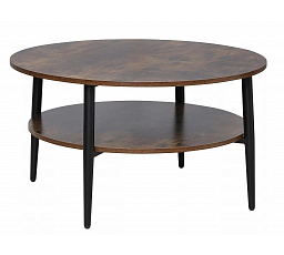 Konferenční stůl ELLA A, Hnědá rustik/Černý mat