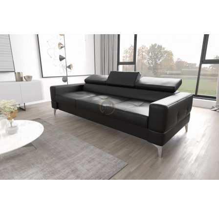 Sofa TOSCANIA III 250 cm - černá eko kůže