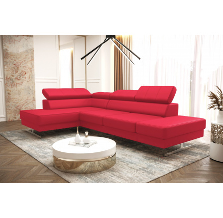 Rohová sedací souprava EMPORIO MINI 180x300 přírodní kůže malinová - rychlé dodání Rohová sedací souprava EMPORIO MINI 180x300 přírodní kůže malinová - rychlé dodání
