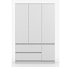 Šatní skříň SOLO - 4D2S, Bílý Mat