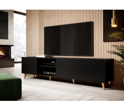 Tv komoda PAFOS RTV 200 4D, Černá