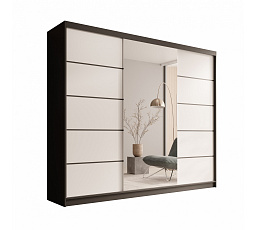 Posuvná skříň Etna 250 Černá+Bílá