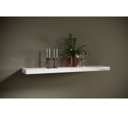 Závěsná police ANDREA 120x26 White Shine