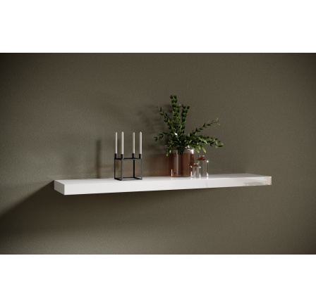 Závěsná police ANDREA 120x26 White Shine