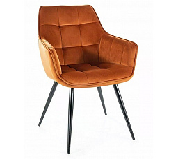 Jídelní židle LILIA VELVET, skořicový Bluvel 4215/černý mat