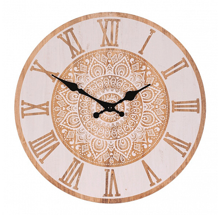 Hodiny nástěnné - pr. 34 cm, MDF, motiv mandaly Hodiny nástěnné - pr. 34 cm, MDF, motiv mandaly