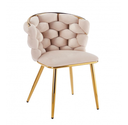 Židle velvet béžová K47-FXJG G