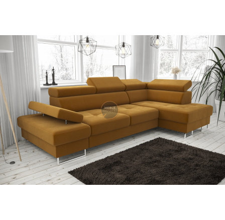 Rohová sedací souprava GALAXY MINI 170x280 - žlutá , pravá