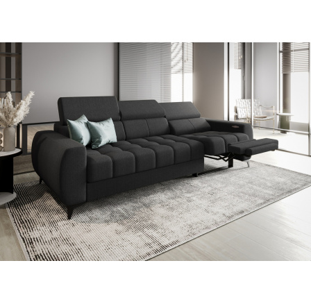 Sofa PORTO III , relax 263 cm - tmavě šedá, Pravá strana Sofa PORTO III , relax 263 cm - tmavě šedá, Pravá strana