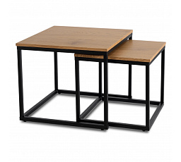 Sada stolků CARMI Dub Zlatý/Černý