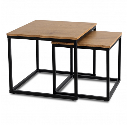 Sada stolků CARMI Dub Zlatý/Černý