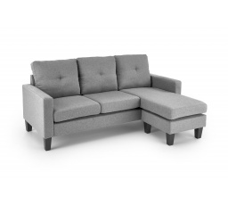 Pohovka GERSON s podnožkou, šedá