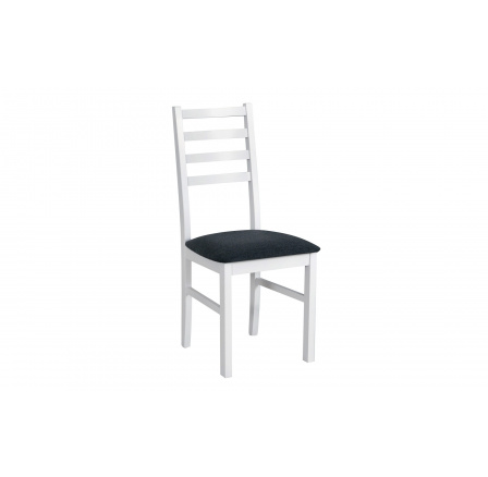 NIEL 8 - jídelní židle (NILO 8)- bílá dřevo/látka 16X šedá- kolekce "DRE" (Z)