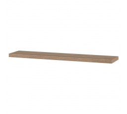 Polička nástěnná 120 cm, MDF, 3D dekor dub sonoma, baleno v ochranné fólii