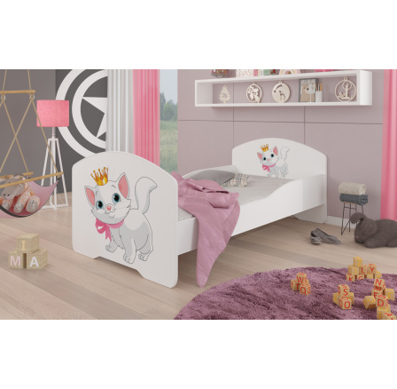 Postel s matrací PEPE CAT 160X80 Bílá