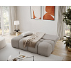 Nuwia sofa with sleeping function and storage box, beige plush upholstery Sola 18 145x200 1